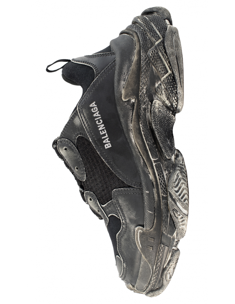 Balenciaga Faded Triple S Sneakers - Black | Garmentory