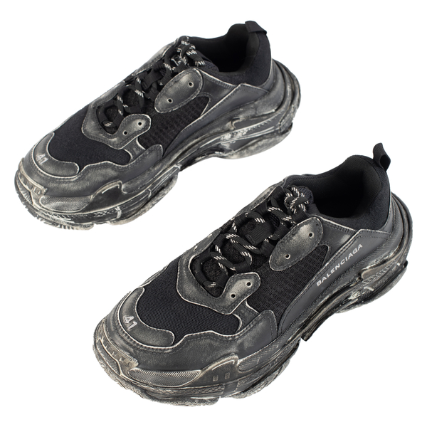 Balenciaga Faded Triple S Sneakers - black | Garmentory