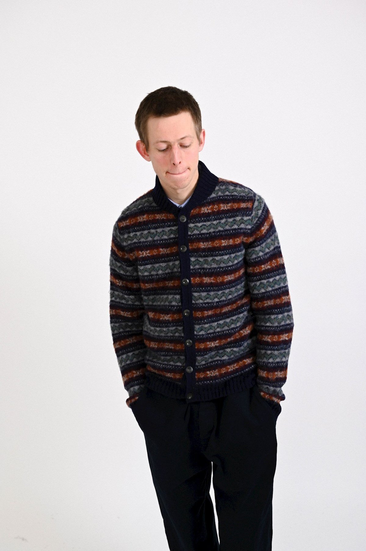 Howlin' BACK TO BASICS CARDIGAN - NAVY - Image 1 of 3