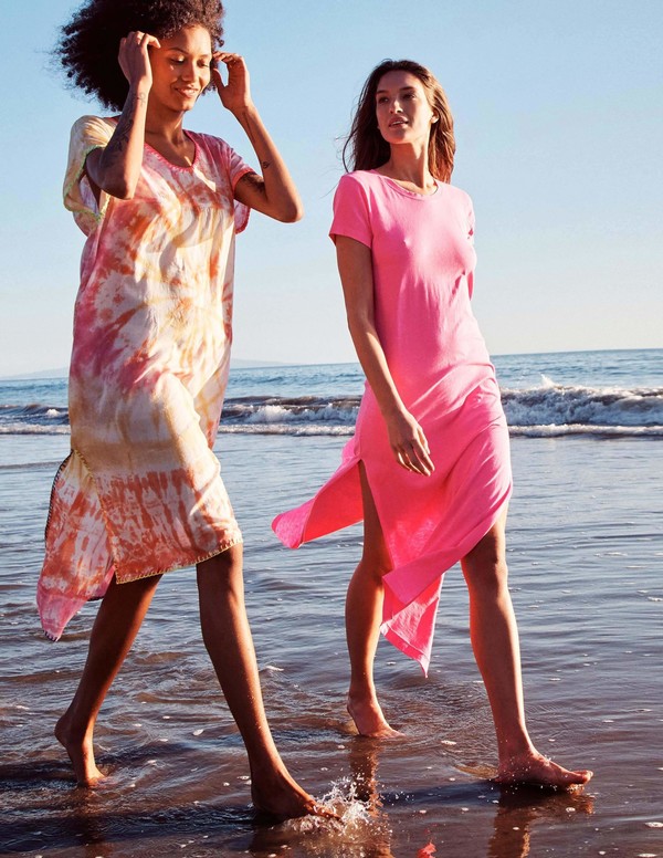 sachin and babi light blue dress Sundry MAXI SLIT DRESS - NEON PINK