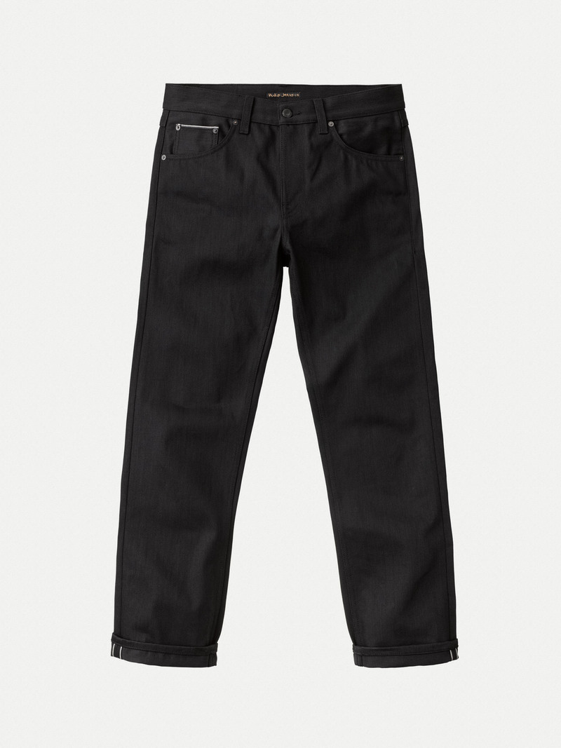 Nudie Jeans Gritty Jackson Rainbow Dry Selvedge denim BLACK