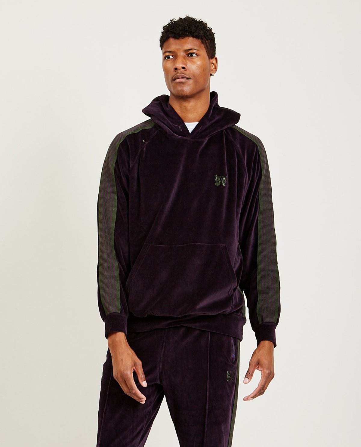 Needles Track Hoody - Velour Eggplant | Garmentory