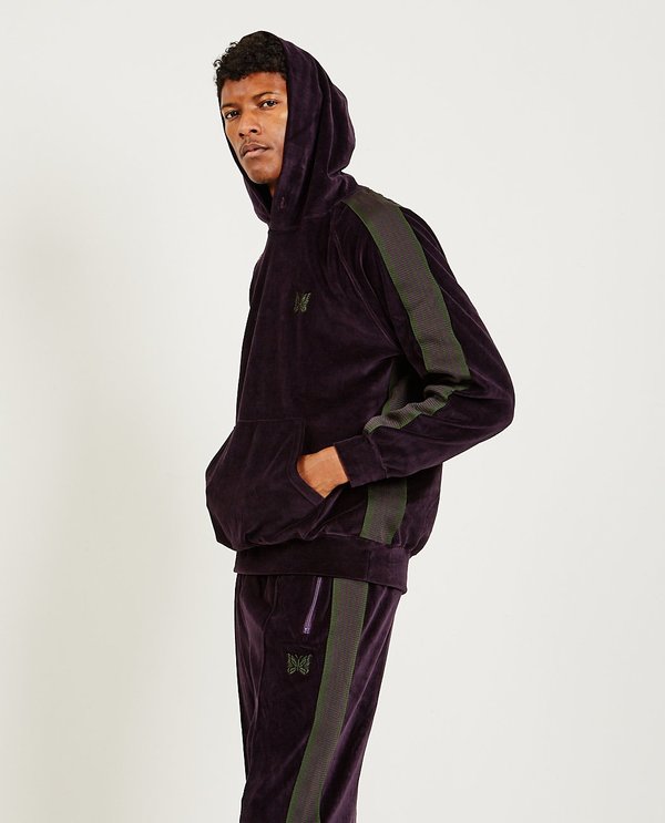 Needles Track Hoody - Velour Eggplant | Garmentory