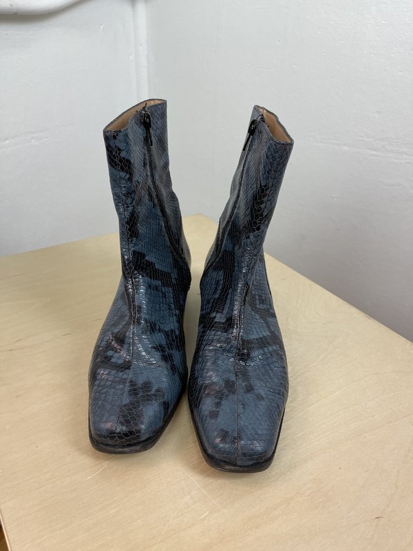 Pre-Loved] Paloma Wool Edna Boot - Blue Snakeskin | Garmentory