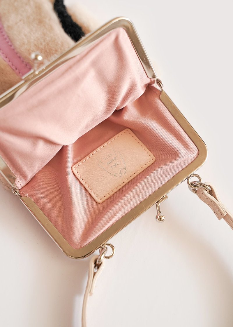 Dauphinette Swiss Roll Cuissarde Bag - Cream shearling