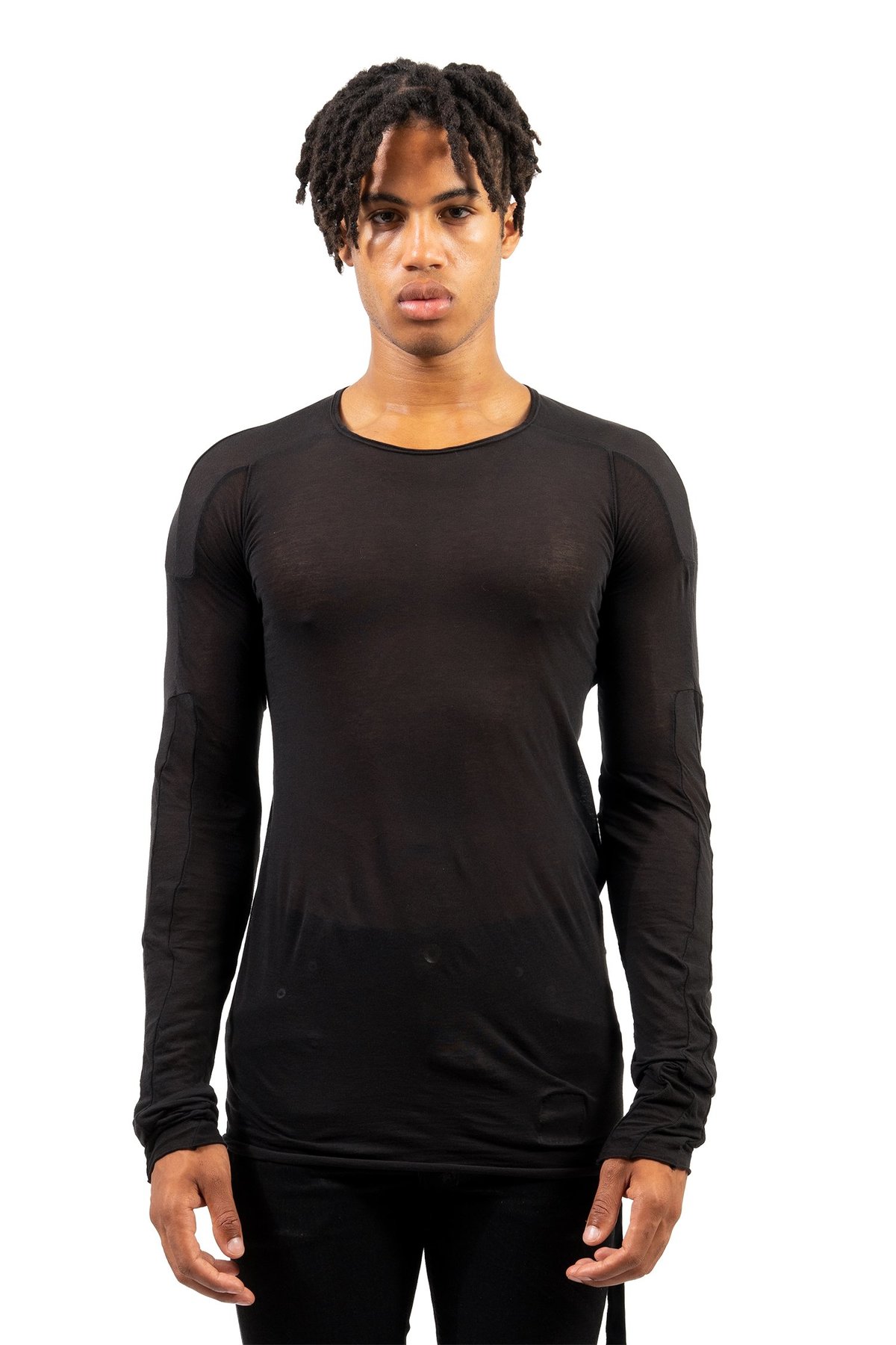 【Rick Owens DRKSHDW】ブラック Scarification 長袖トップス Rick Owens DRKSHDW】ブラック Scarification 長袖トップス
