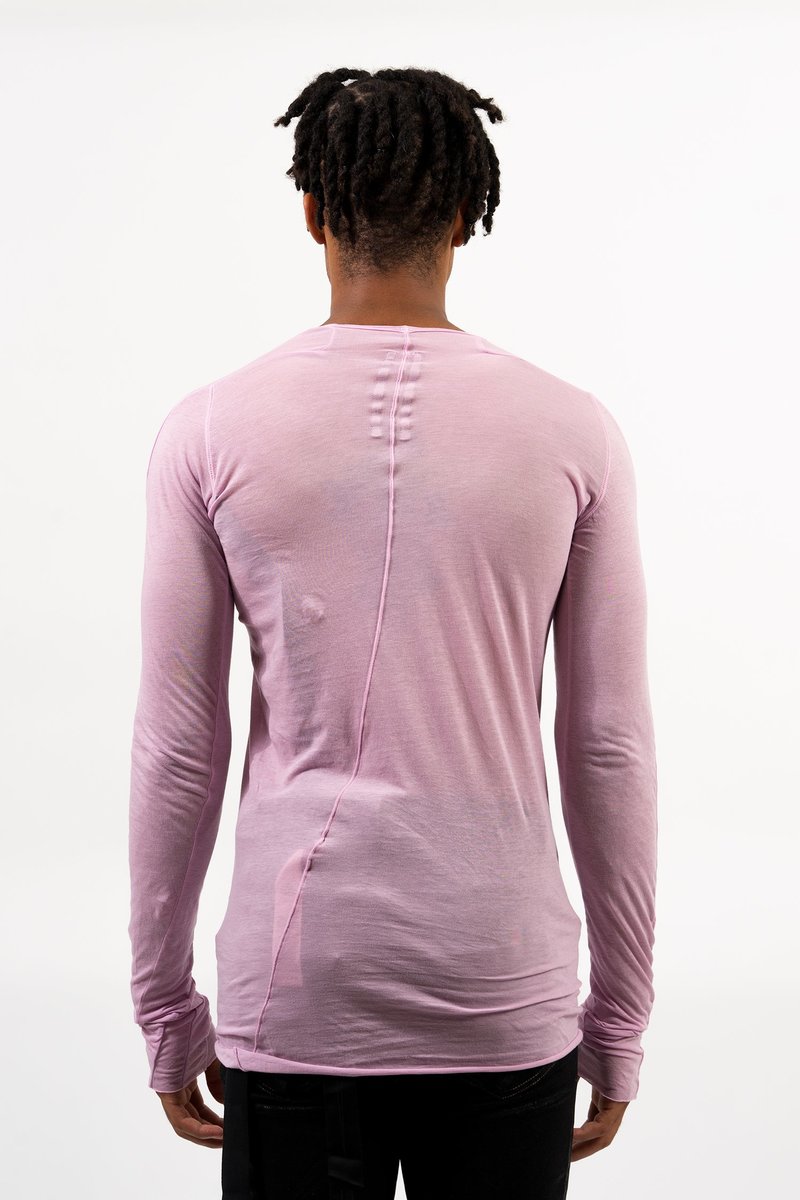 Rick Owens Scarification Longsleeve Tee - Pink | Garmentory