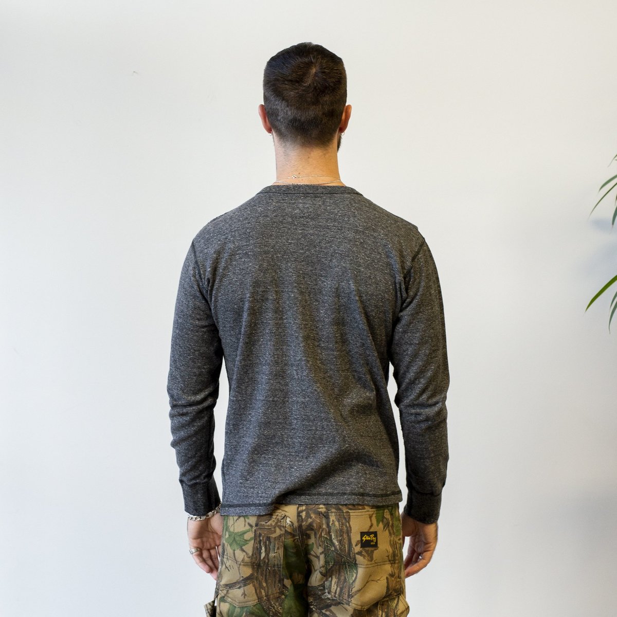 National Athletic Goods Gym Mock Twist Jersey Tee - Black Heather - Image 2 of 4