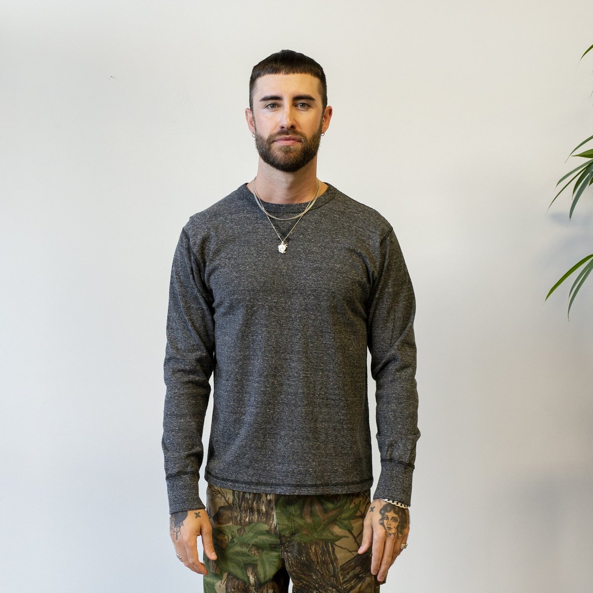 National Athletic Goods Gym Mock Twist Jersey Tee - Black Heather - Image 1 of 4