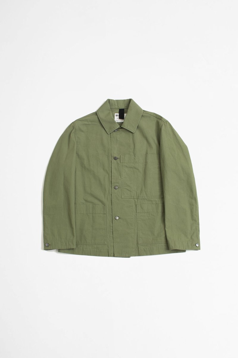 Margaret Howell Big pocket compact cotton drill jacket - khaki