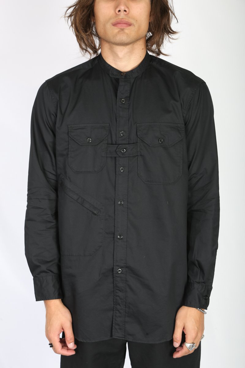 トップス Engineered Garments Banded Collar Shirt BANDED-COLLAR-SHIRT-