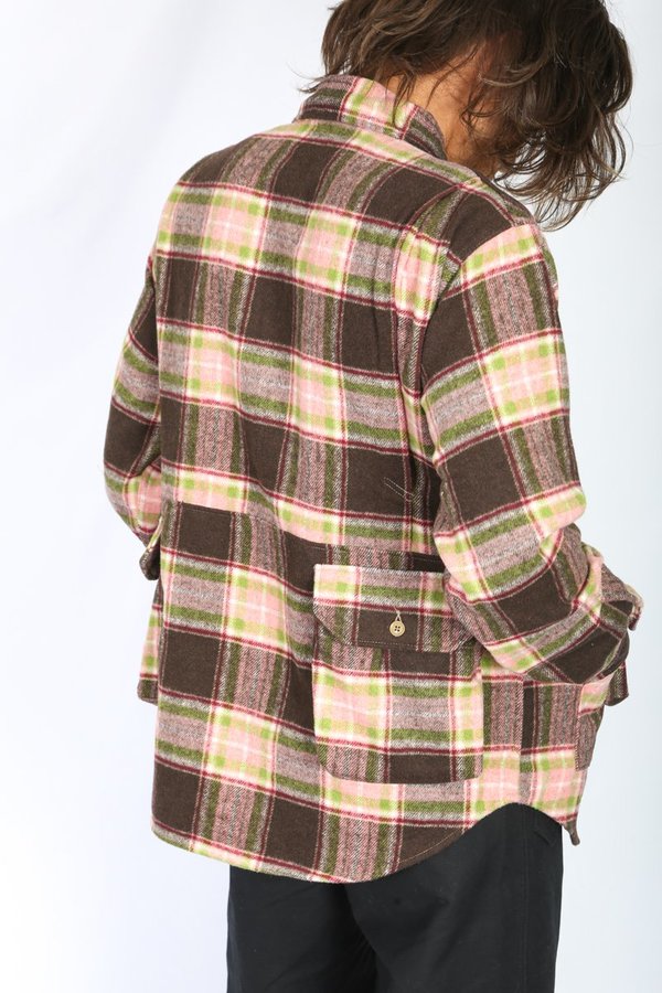 ジャケット・アウター EXPLORER SHIRT JACKET POLY WOOL PLAID Engineered Garments Poly Wool Glen Plaid Explorer Shirt Jacket