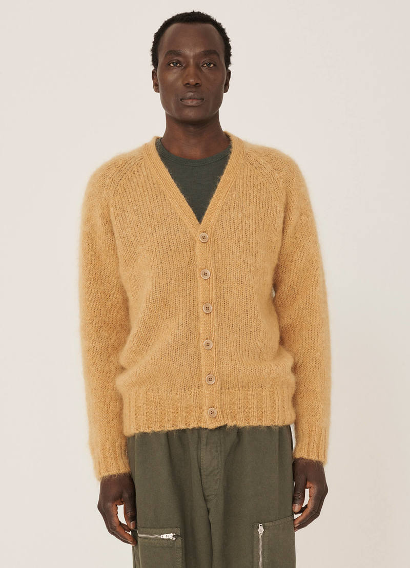 YMC Sid Mohair Cardigan - Camel | Garmentory
