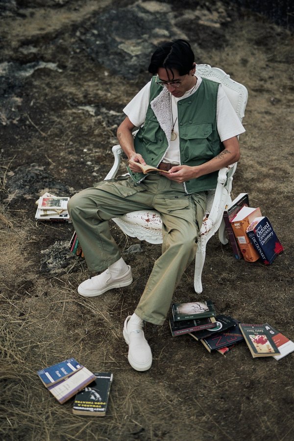 Engineered Garments Olive PC Poplin Cover Vest | Garmentory