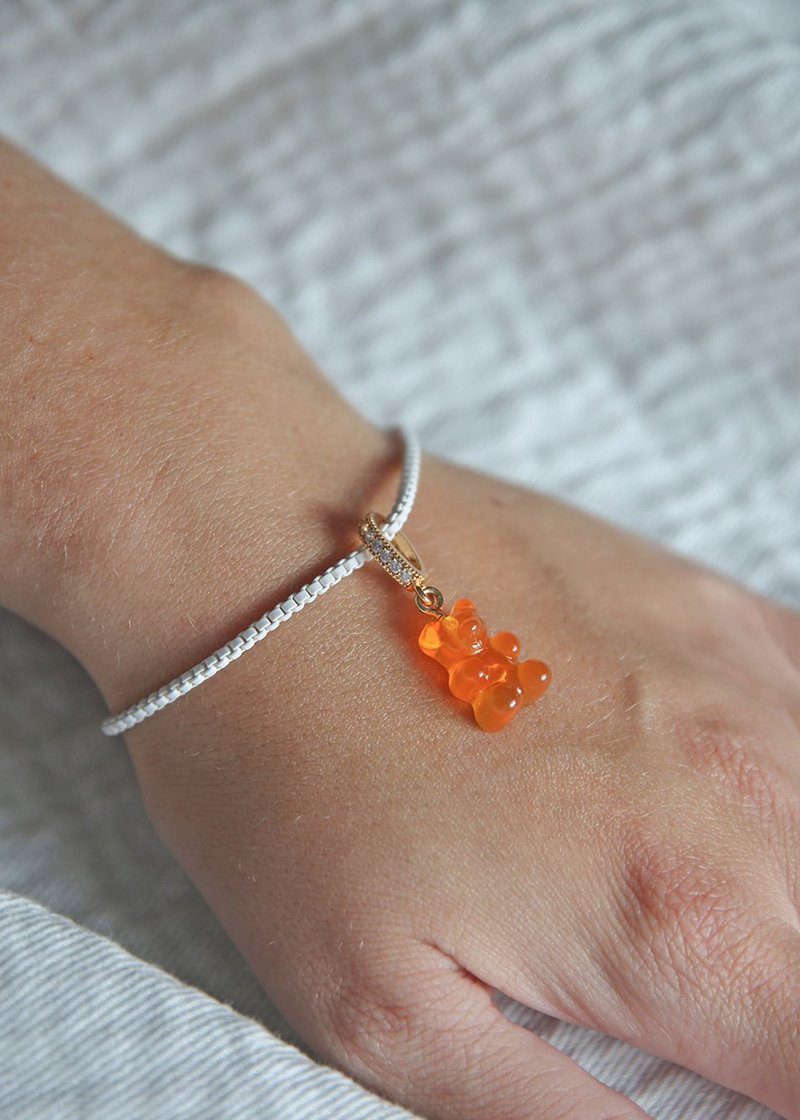 CRYSTAL HAZE ◆ PENDANT_NOSTALGIA BEAR PAVE FANTA Crystal Haze Nostalgia Bear Pendant Pave Connector - Fanta