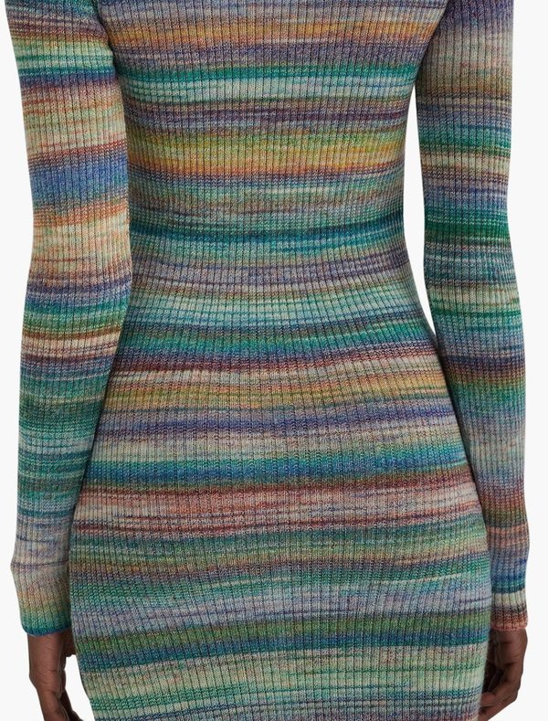 slim fit dress slacks NICO DRESS-Khaki short-sleeved, asymmetric buttoned dress – paloma wool
