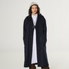 Girls of Dust Overcoat - Pinstripe Navy - Thumbnail 2