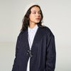 Girls of Dust Overcoat - Pinstripe Navy - Thumbnail 3