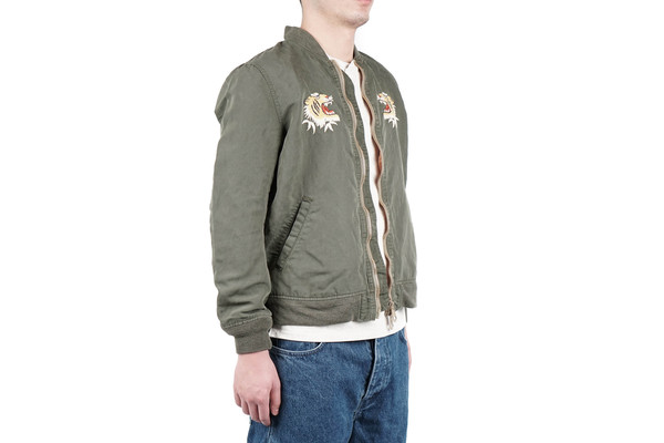 Remi Relief NYLON 66 TIGER BOMBER JACKET - KHAKI
