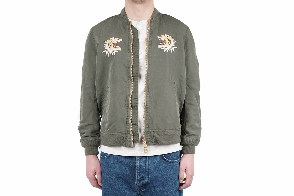 Remi Relief NYLON 66 TIGER BOMBER JACKET - KHAKI - Image 2 of 10