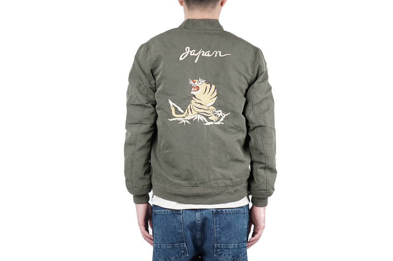 Remi Relief NYLON 66 TIGER BOMBER JACKET - KHAKI