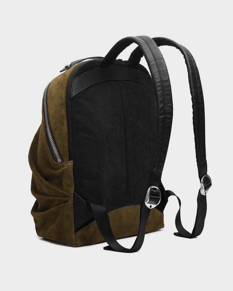 unisex Rag & Bone Commuter Backpack - Suede Olive Night  display picture 1