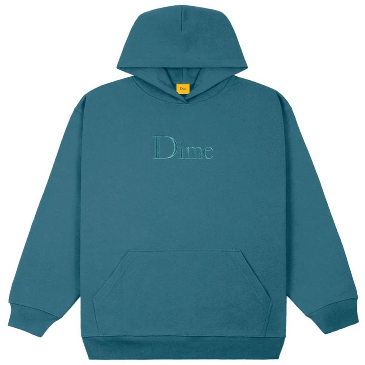 Dime Classic Embroidered Hoodie - Real Teal | Garmentory