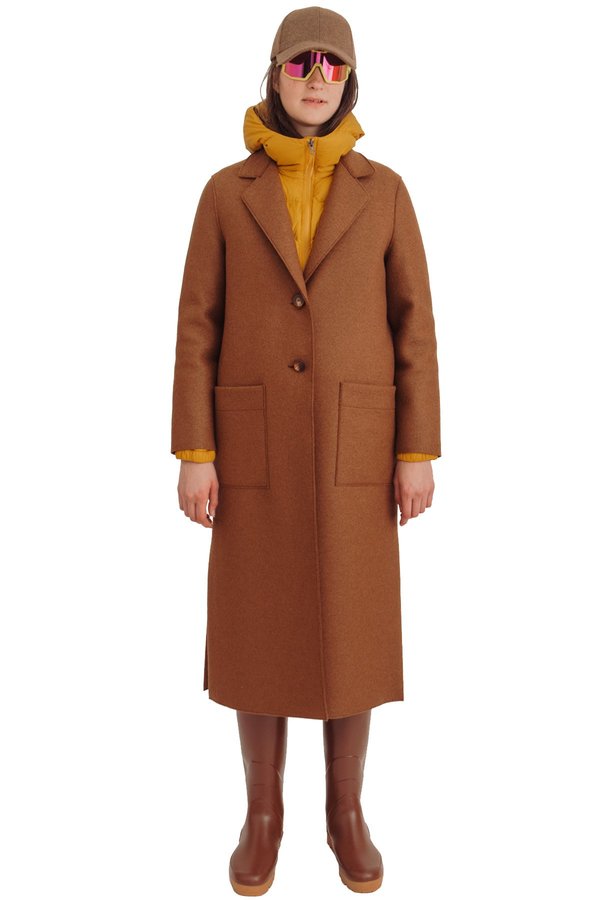 caramel long coat