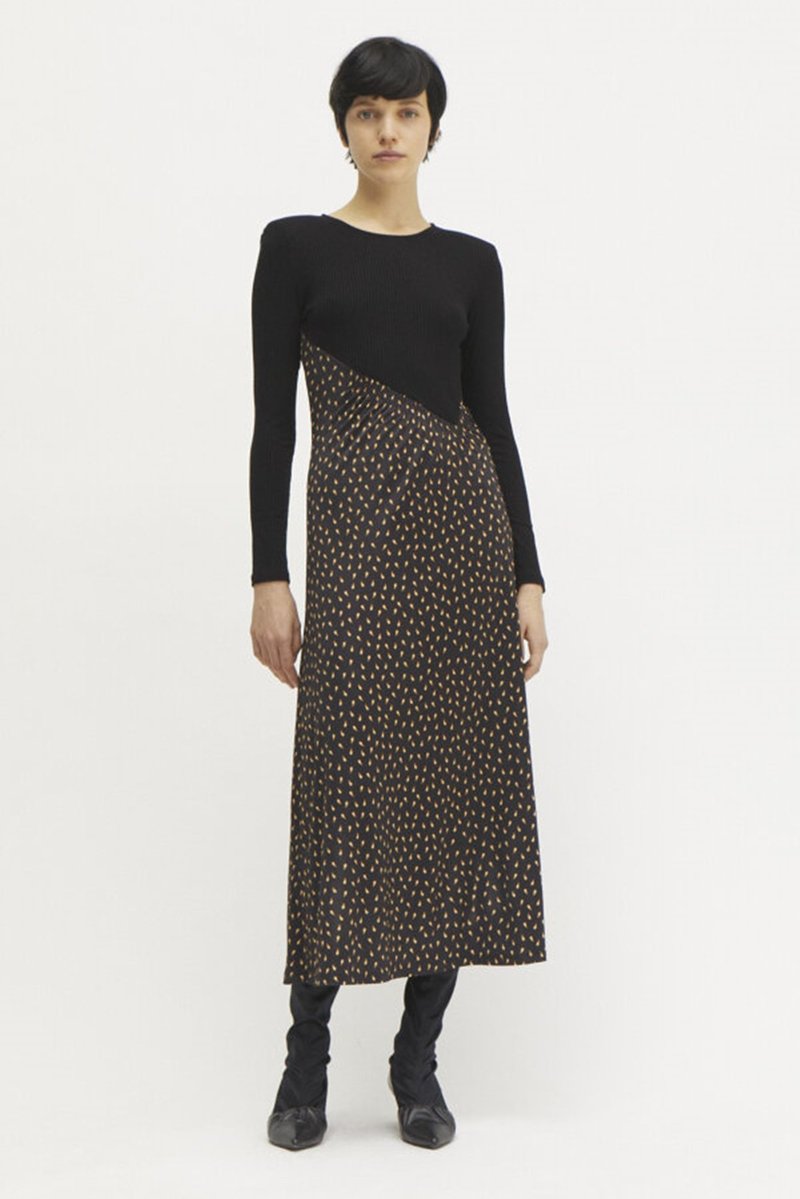ROBE de FLEURS DE3444 black×ivory /M Rodebjer Fleur Dress - Black | Garmentory