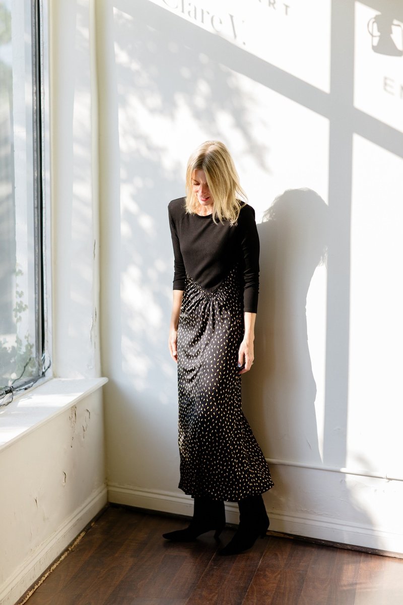 ROBE de FLEURS DE3444 black×ivory /M Rodebjer Fleur Dress - Black | Garmentory