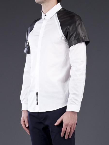 Sons Of Heroes Leather Detail Shirt Sons Of Heroes Leather Detail Shirt