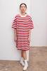 Kowtow Tee dress - red stripes - Thumbnail 2
