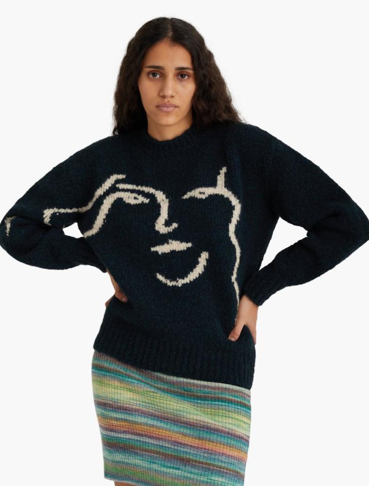 ニット/セーター paloma wool knit anita Paloma Wool Anita Knit Sweater - Granite Dark Green | Garmentory