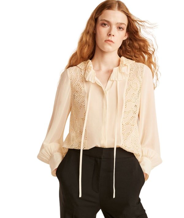 Rebecca Taylor Sarafina Top - New Ivory | Garmentory Rebecca Taylor Sarafina Top - New Ivory | Garmentory
