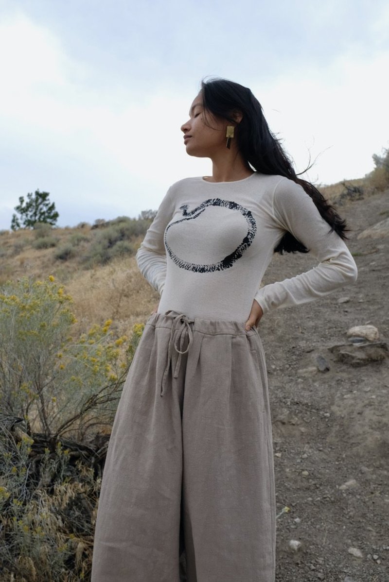 Baserange Puig Long Sleeve - Print Ecru | Garmentory Baserange Puig Long Sleeve - Print Ecru | Garmentory