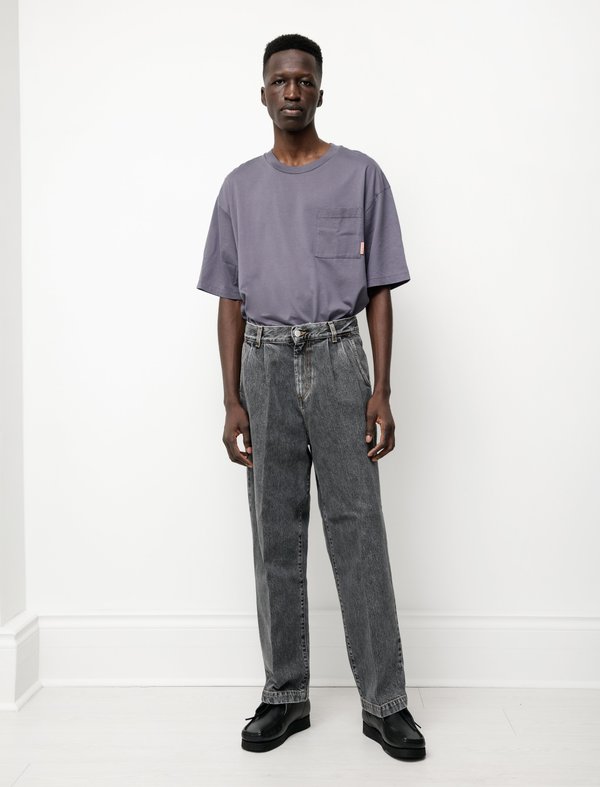 Mfpen グレー デニム ワイドパンツ mfpen Big Jeans - Grey | Garmentory