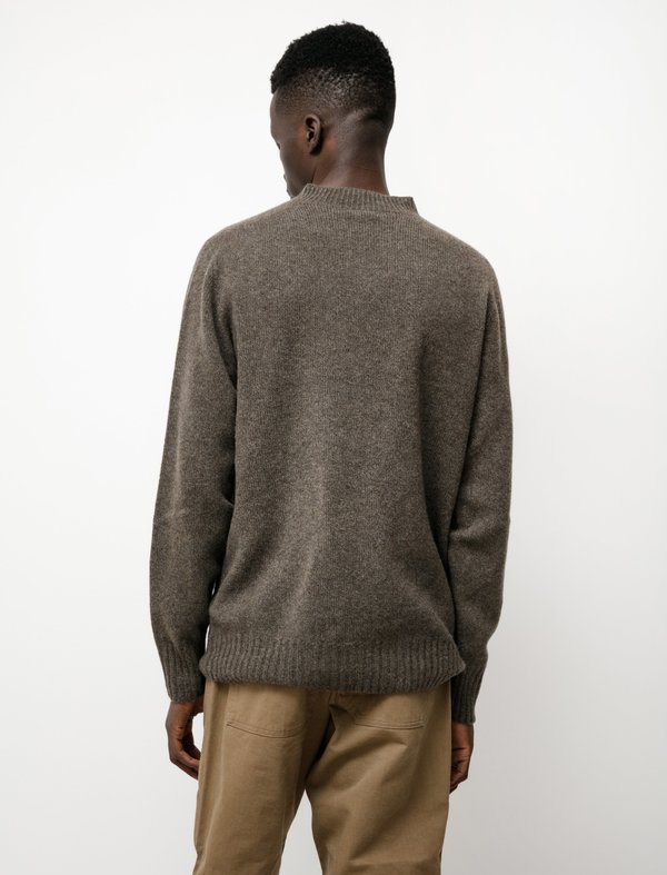 Margaret Howell Merino Cashmere Bark Twist Saddle Neck - Gray