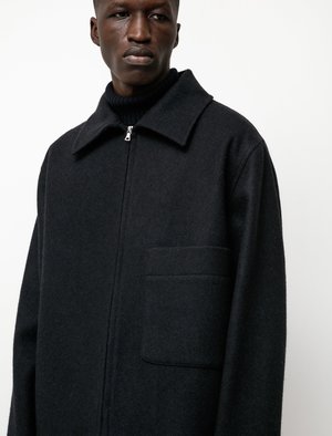 Margaret Howell Zip Up Heavy Wool Melton Jacket - Ink | Garmentory