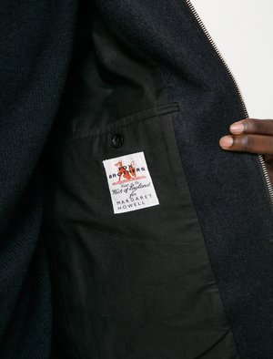 Margaret Howell Zip Up Heavy Wool Melton Jacket - Ink | Garmentory