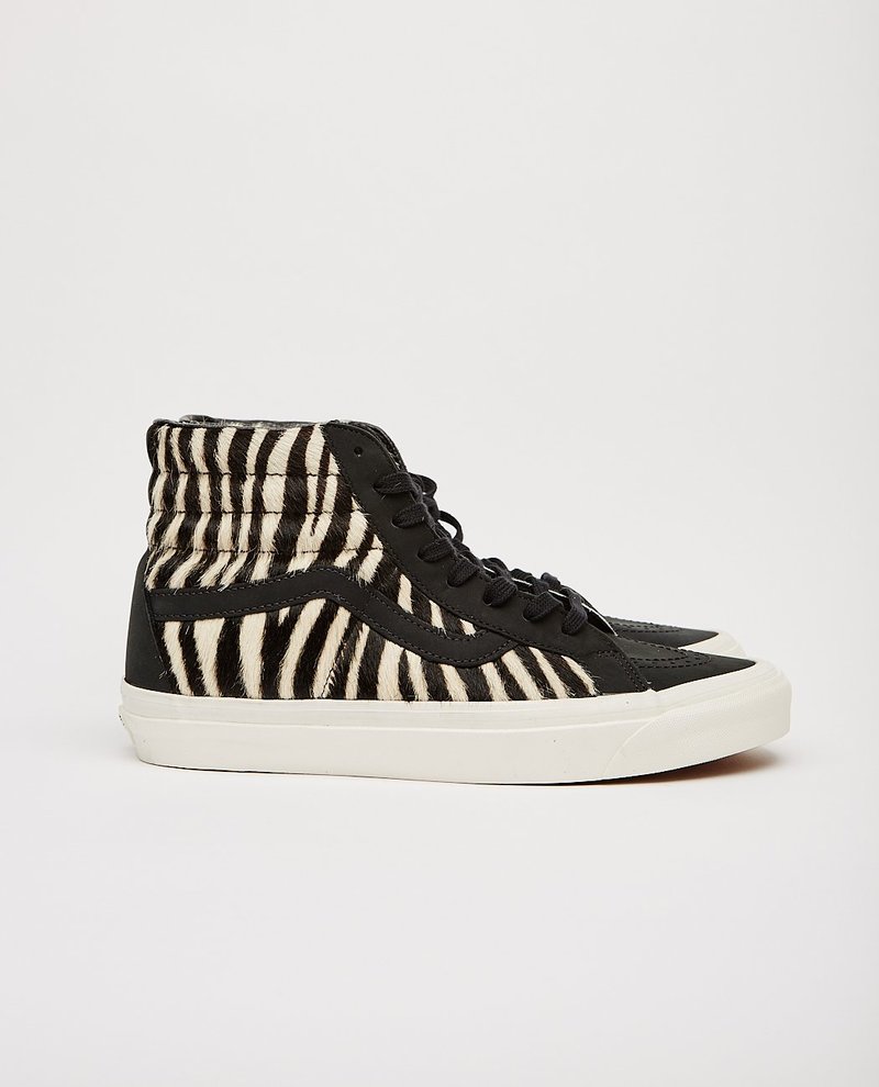 VANS Anaheim Factory Sk8 Hi 38 DX Zebra Sneakers Black Garmentory