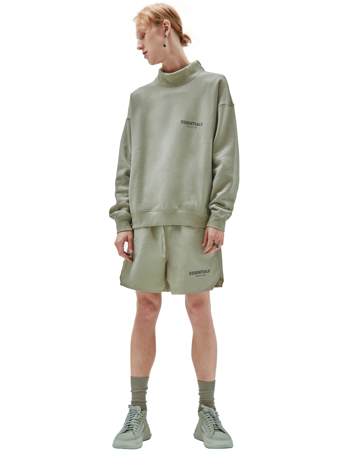 Fear of God Essentials Pullover Mockneck sweater - green | Garmentory