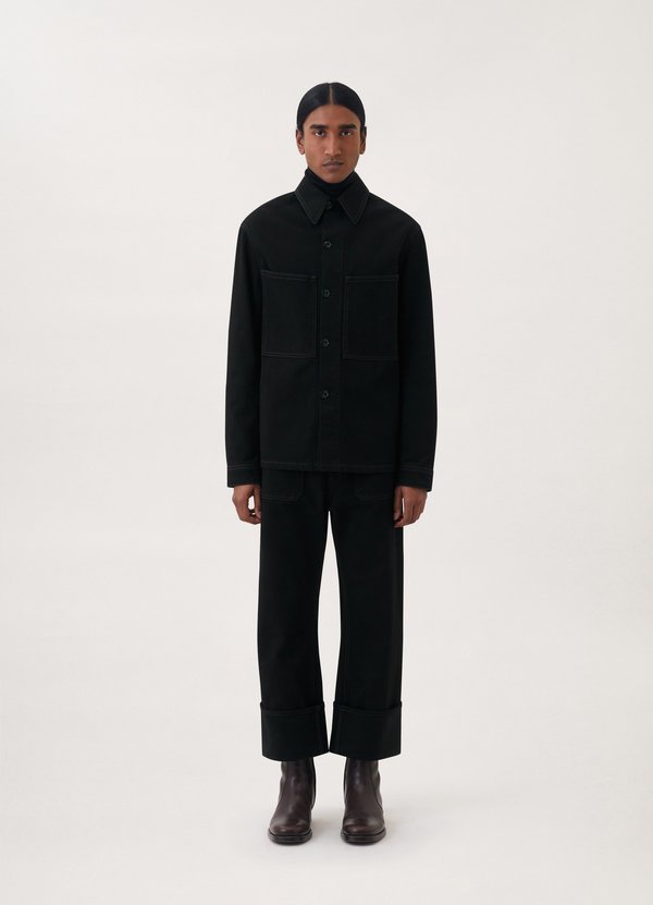 ジャケット・アウター LEMAIRE LIGHT FELTED WOOL LONG OVERSHIRT ジャケット・アウター LEMAIRE LIGHT FELTED WOOL LONG OVERSHIRT