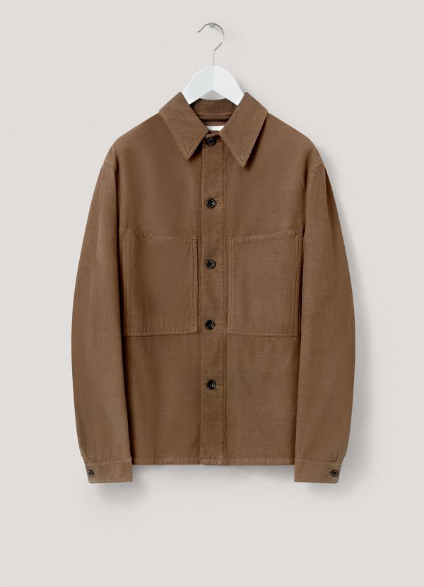 Lemaire Overshirt cotton corduroy - Brown | Garmentory
