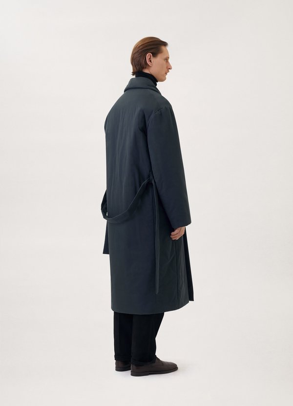 Lemaire Wadded bathrobe coat - vulcan blue | Garmentory