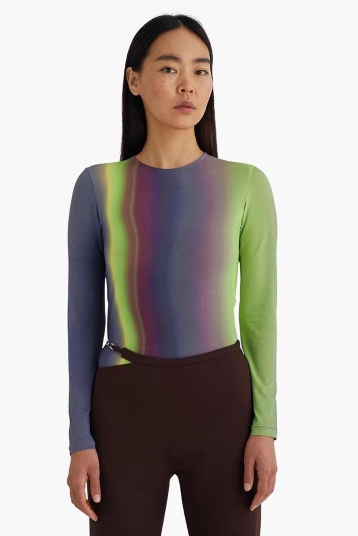 Paloma Wool Iceland Long Sleeved Northern Lights T-Shirt - Multi