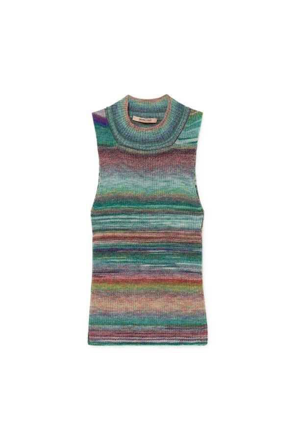 Paloma Wool Olinda Ribbed Knit Sleeveless Top - Kiwi Green