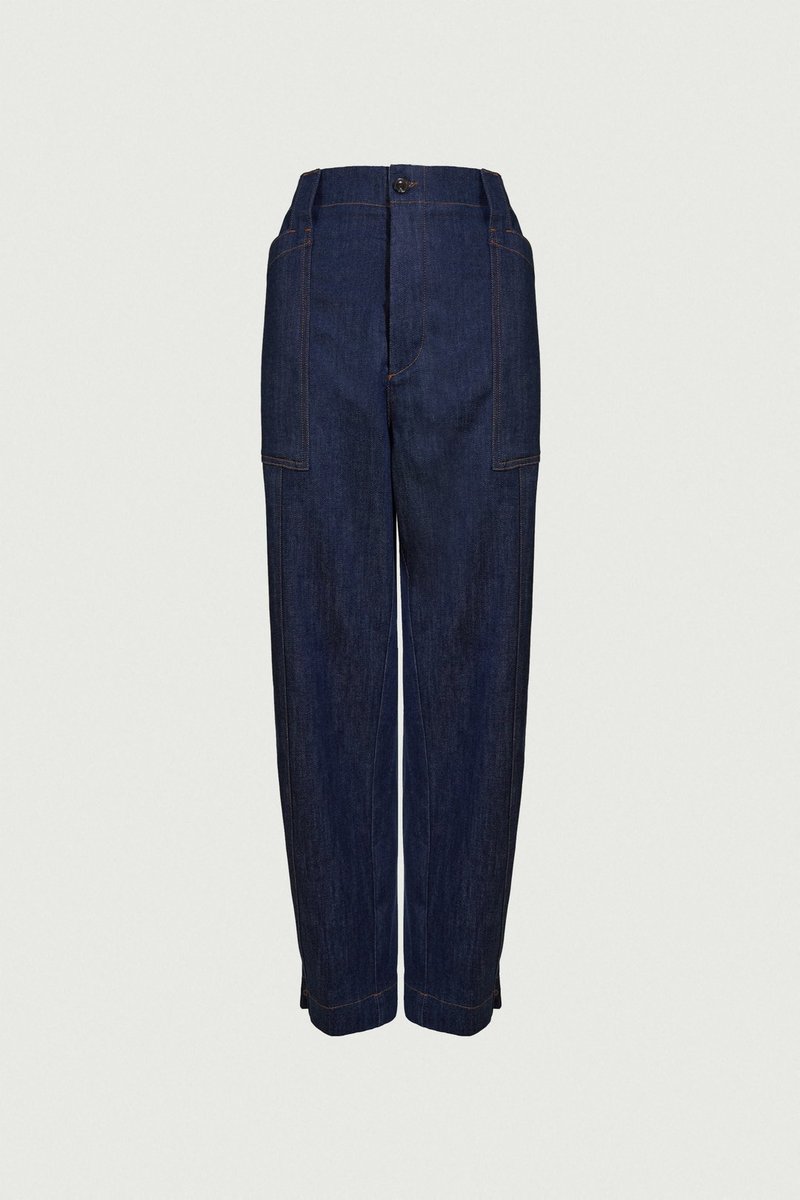 パンツ SOEUR Women Straight Pants PAN1616 BRISTOLNAV01 Blue Soeur Official Website - Sale up to 50% off