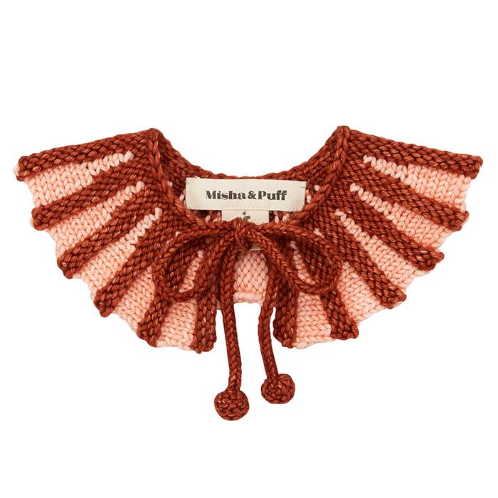 Misha & Puff Baby And Child Accordion Pleat Collar Henna Brown 