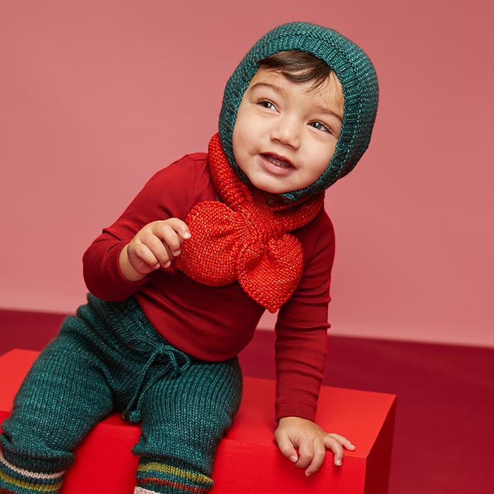 misha&puff■Sledding Scarf■red flame Kids Misha & Puff Child Sledding Scarf - Red Flame | Garmentory