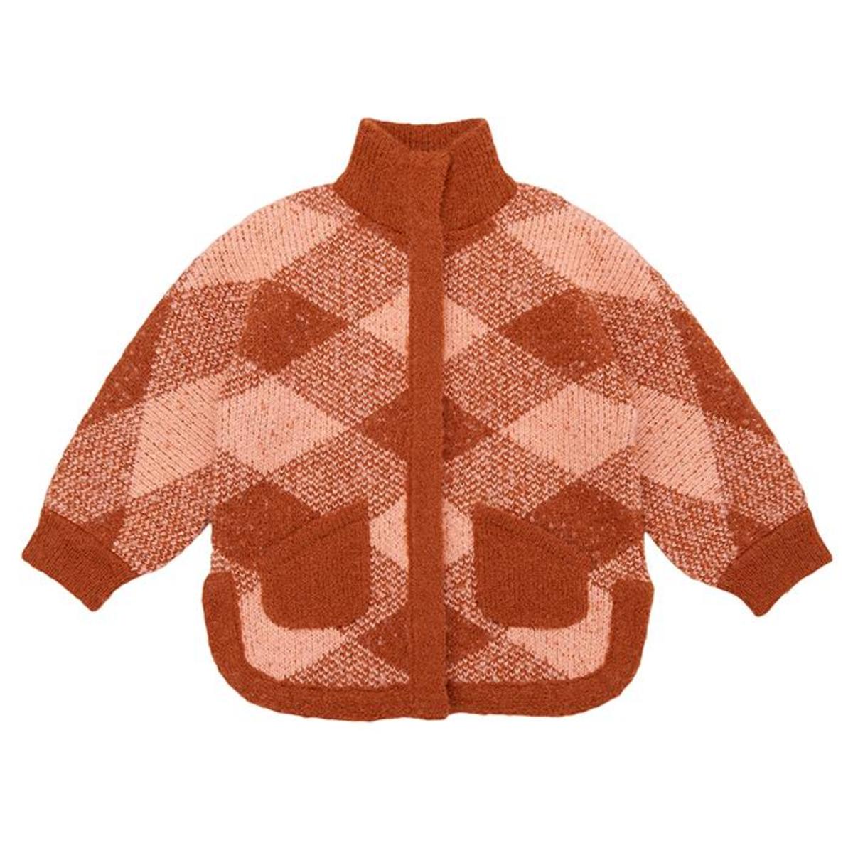アウター Misha&Puff Playhouse Coat 2y KIDS Misha & Puff Child Boucle Poncho Jacket - Red | Garmentory